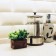 Kashpo concrete mini "Retro radio" with moss light brown 8x4x4.5cm (moss green stabil.)