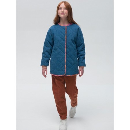 Bilateral jacket for girls, height 146 cm, jeans color-3