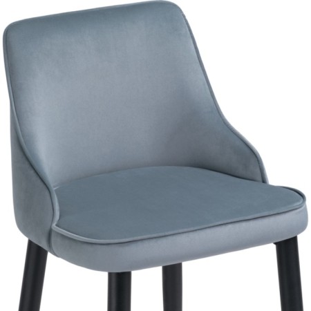 Metal Baric atani stool/velor, black/gray 48x44x97 cm-4