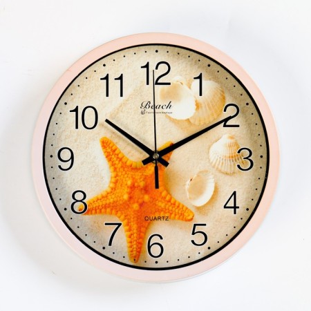 Watch Wall "Sea Star", D-25 cm, discrete move