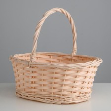 Wicker basket, willow, 30x21x12x25 cm, light-first-item