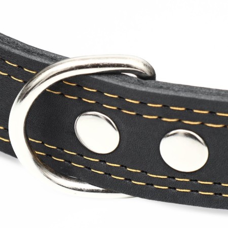 Collar leather two-layer dimensionless, 69 x 3.5 cm, Osh 45-60 cm, black-3