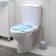 Sit with a toilet lid Rossplast "Decor. Drops ", 44.5 × 37.5 cm, white color