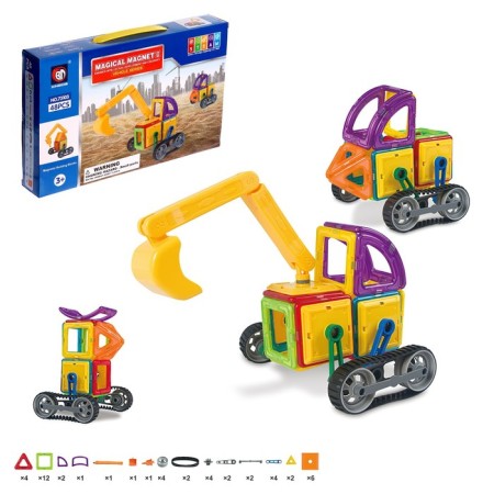 Magnetic designer "Magic Magnet", 48 parts