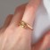 The ring "minimal" two lines, the color of gold, dimensionless
