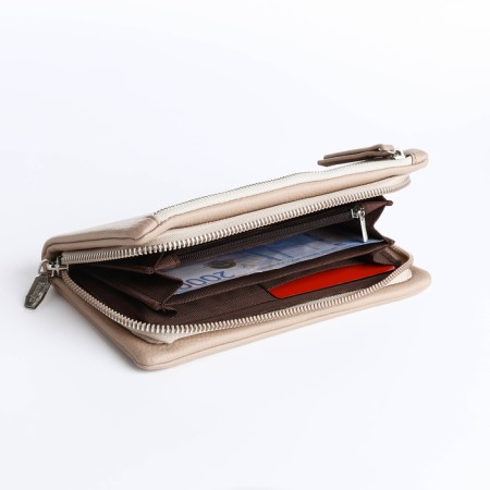 Women's wallet with lightning, beige color-3
