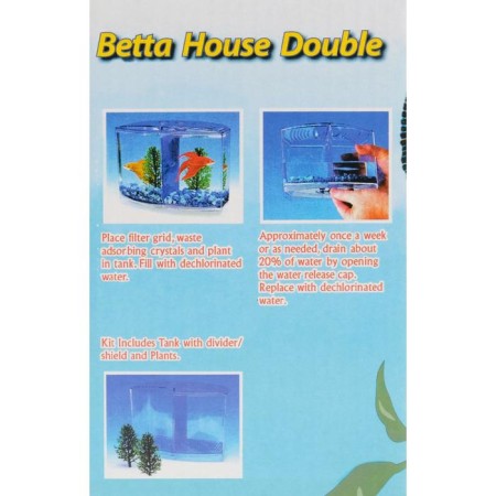 Two -sectional aquarium, with soil and 2 plants-8