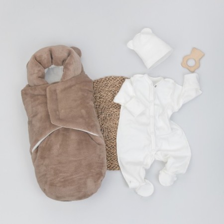 Kinderlitto Pushstik Mishka, 3 objects, height 50-56 cm, cappuccino height.