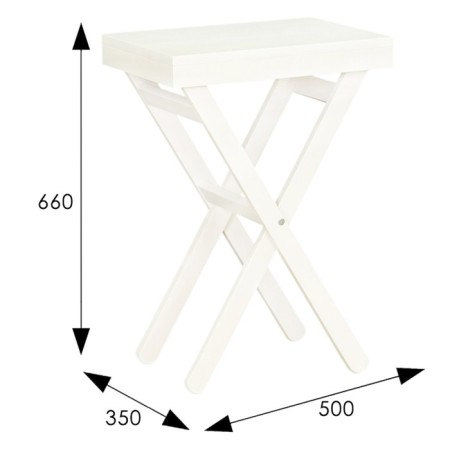 Chancetage table, 500x350x660, snow-1
