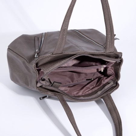 Bag-tout on lightning, beige color-4