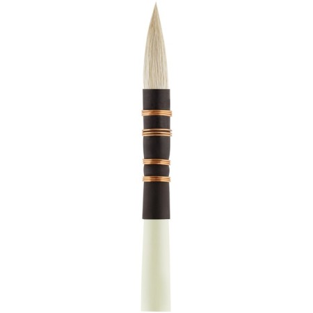 Brush Goat, Round, Gamma "Aries" No. 4, French mount, short handle-2