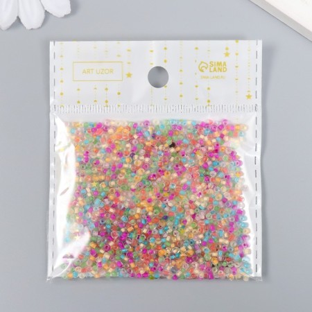 Round size 12/0 "Transparent with a colored middle" 20 g-3