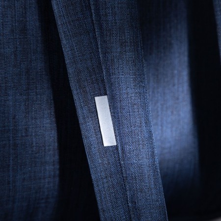 A backpack with a zipper, "saxi", outer pocket, blue color-4