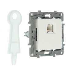 Computer outlet Legrand Etika 672241, RJ45, single, white