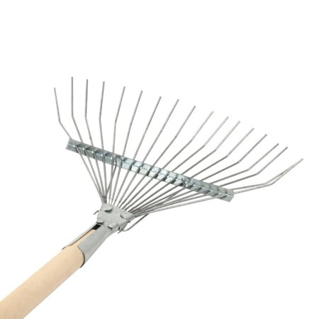 Fan, wire, 18 teeth, galvanized, wooden stalk-5