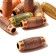 Bead "Ornament" stripes, 3 × 1 × 1 cm, set 10 pcs., Brown color