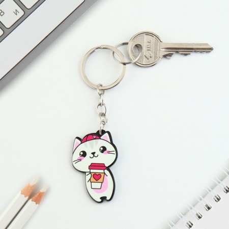 Acrylic core keychain "Kit", 3.5 x 10 cm-1