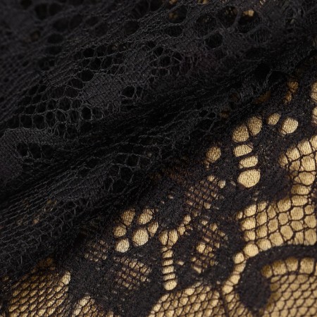 Lace cilia, 75 mm × 9 ± 0.5 m, in Bobin 3 pcs 3 m, black color-2