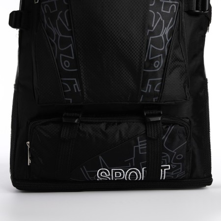 A backpack with a lightning with an increase, 55l, 5 external pockets, black color-5