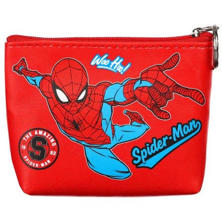 Ducky wallet, leatherette, on a zipper, 11.5 x 2.5 x 8 cm, spider-man-1