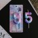 Candle for the cake, number "5", 5.5 x 8 cm.