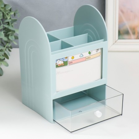 Broke-organizer Plastic "Laconicity" Blue 12x14.2x21 cm-1
