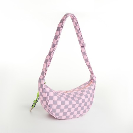 Women's bag over the shoulder, pink color 30*14*10 cm-2