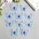Decor for creativity textile embroidery "Blue butterfly" 4.7x5.5 cm