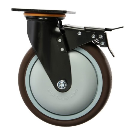 Wheel for transp. Tagging tundra tundra, d = 200 mm, on predpart, with stopping, TPR 9917 coating-1