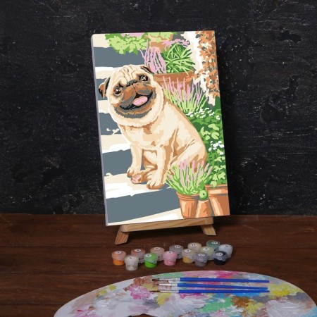 Picture on numbers on a canvas with a subframe "POPS" 20x30 cm-2