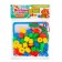 Developing Game-Snowing “Funny Beads. Gather the figure ", with cards and puzzles, according to the Montessori methodology