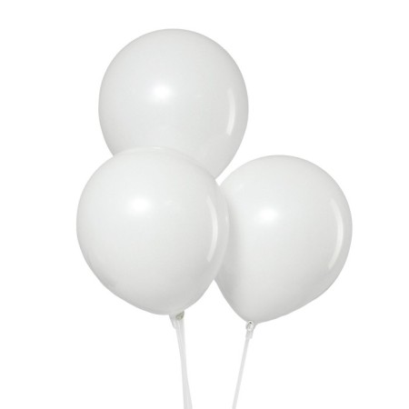 Latex ball 12 ", pastel, set 50 pcs., White color-1