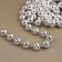 Beads on threads, round, 12 mm, 2 m, silver color