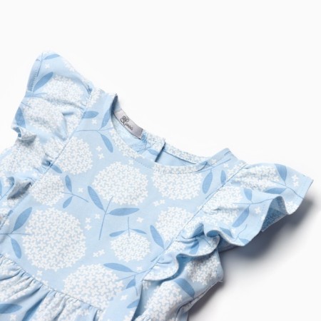 Dress for girls, blue color/hydrangea, height 116 cm-1