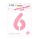 Foil ball 40 “number 6”, pale pink