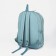 School backpack from textiles on a zipper, 3 pockets, turquoise color