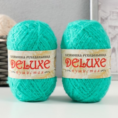 Knitting yarn "Deluxe" 100% polypropylene 140m/50g set 2 pcs - green
