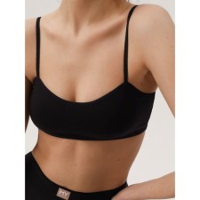 Female top on thin adjustable straps Mirey, size 48, black color