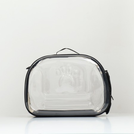 Bag - Animal carrying, folding, transparent, 42 x 32 x 28 cm, beige-1
