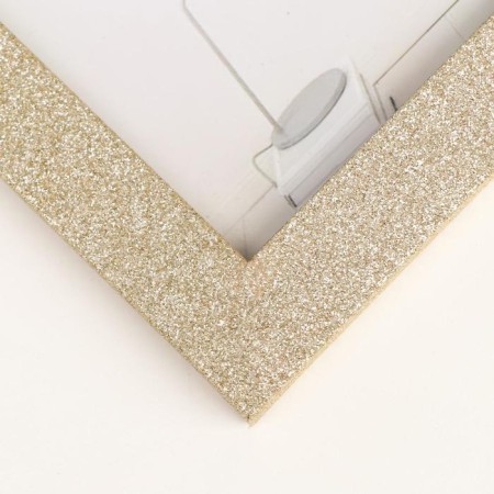 Photo frame plastic in 4 photos 10x15 cm "sparkles" gold 30x30 cm-1