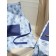 Female apron azure, size 60x80 cm, blue color