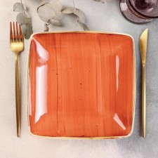 Ceramic square “sapphire”, D = 20.3 cm, Orange color