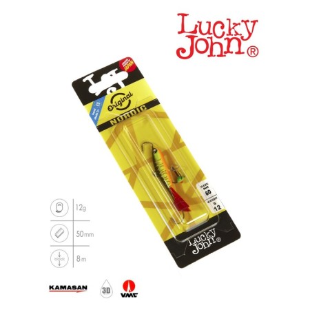 Балансир Lucky John NORDIC 4 + тройник, 4 см, цвет 301RT блистер-2