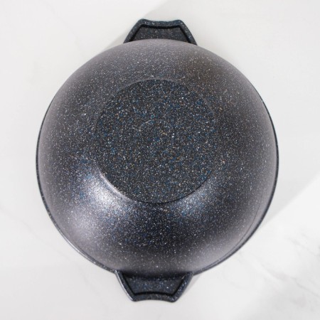 Kazan "Granite Star", 4 l, glass cover, cast handles, anti -stick coating, black color-2