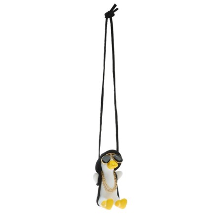 Suspension on a mirror, duck with glasses, height 8 cm, lace 50 cm-1