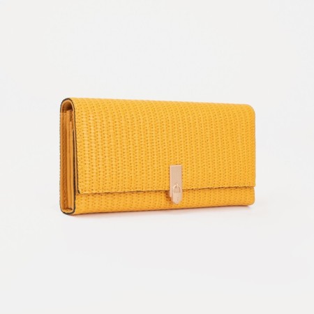 Women's wallet on magnet, yellow color