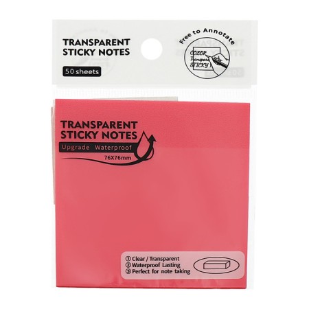 Block with a sticky edge of 76mm x 76mm 50l plastic transparent coral mother-3