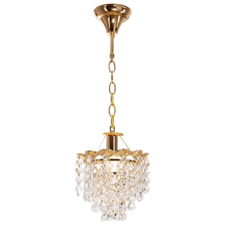 Crystal Chandelier "Valeria", 1 lamp 40W E27, base gold 20x20x55 cm-1