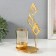 Summary metal, glass per 1 candle "leaves-rombic" d = 4.7 cm, gold 13x8x20.5 cm
