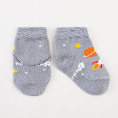 Socks crumb I am "cosmos", gray, 8-10 cm-1